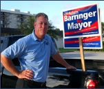 NSB Mayor Adam Barringer in fromt of Brannon Center in 2009